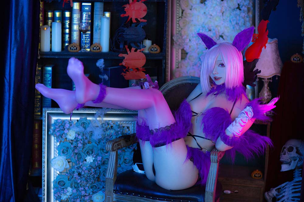 起司块wii – 万圣节玛修 Cosplay-第1张