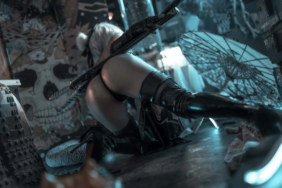 一笑芳香沁 – 忍者2B Cosplay-第2张