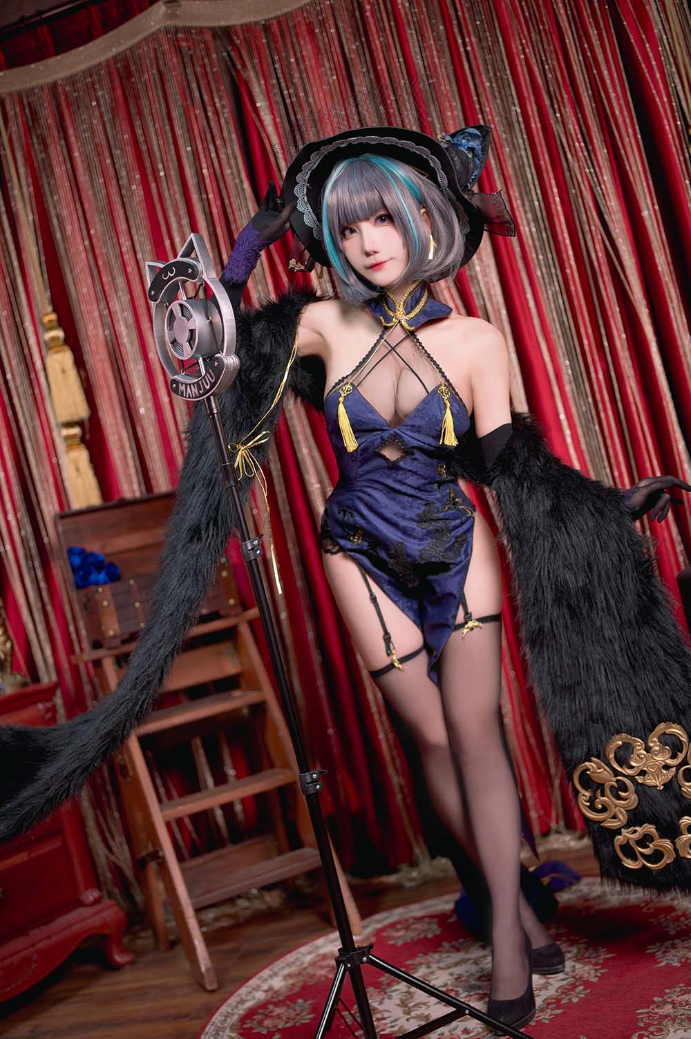 卜呦Mikon – 柴郡音乐绚烂 Cosplay-第2张