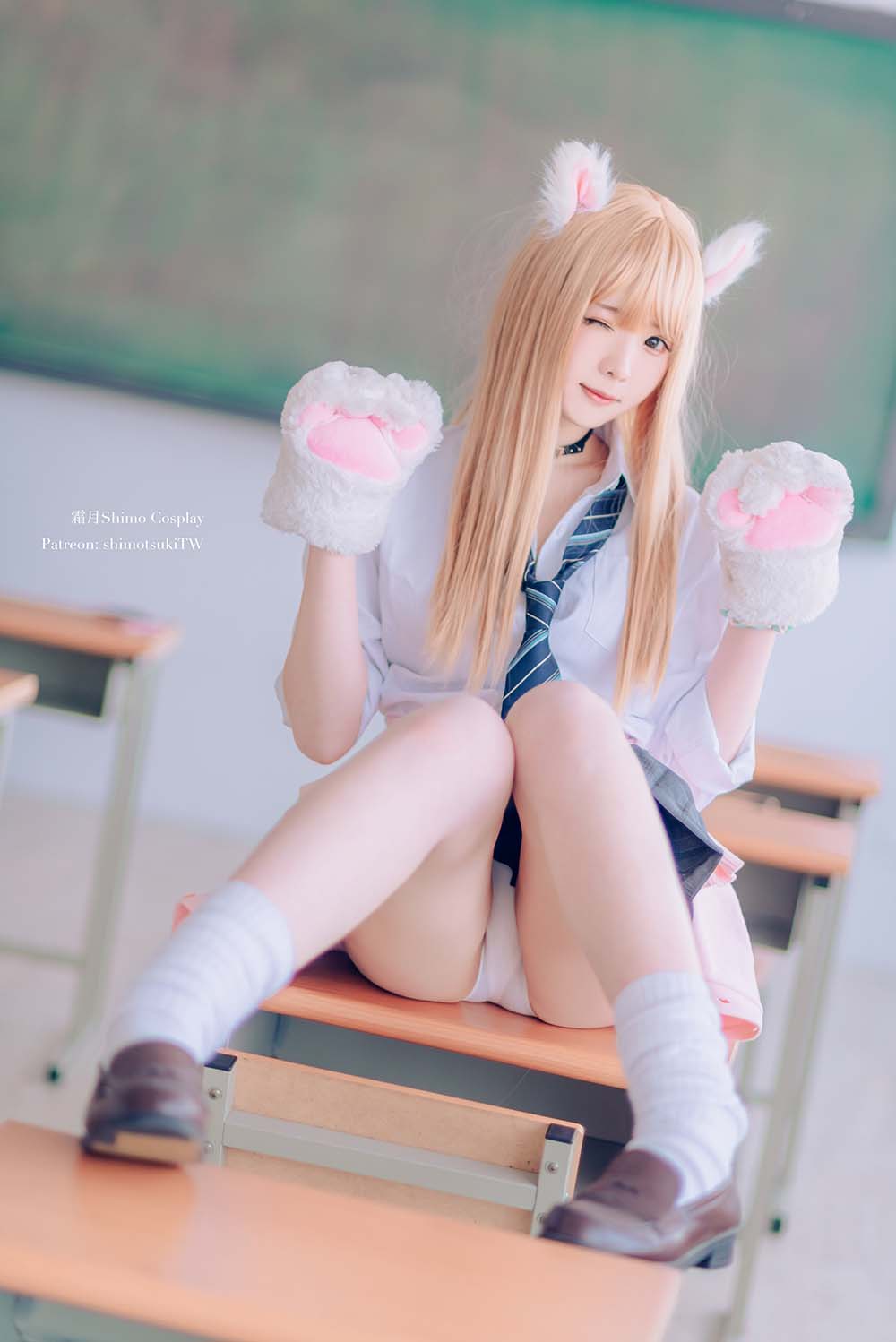 霜月shimo – 金发制服 Cosplay-第2张