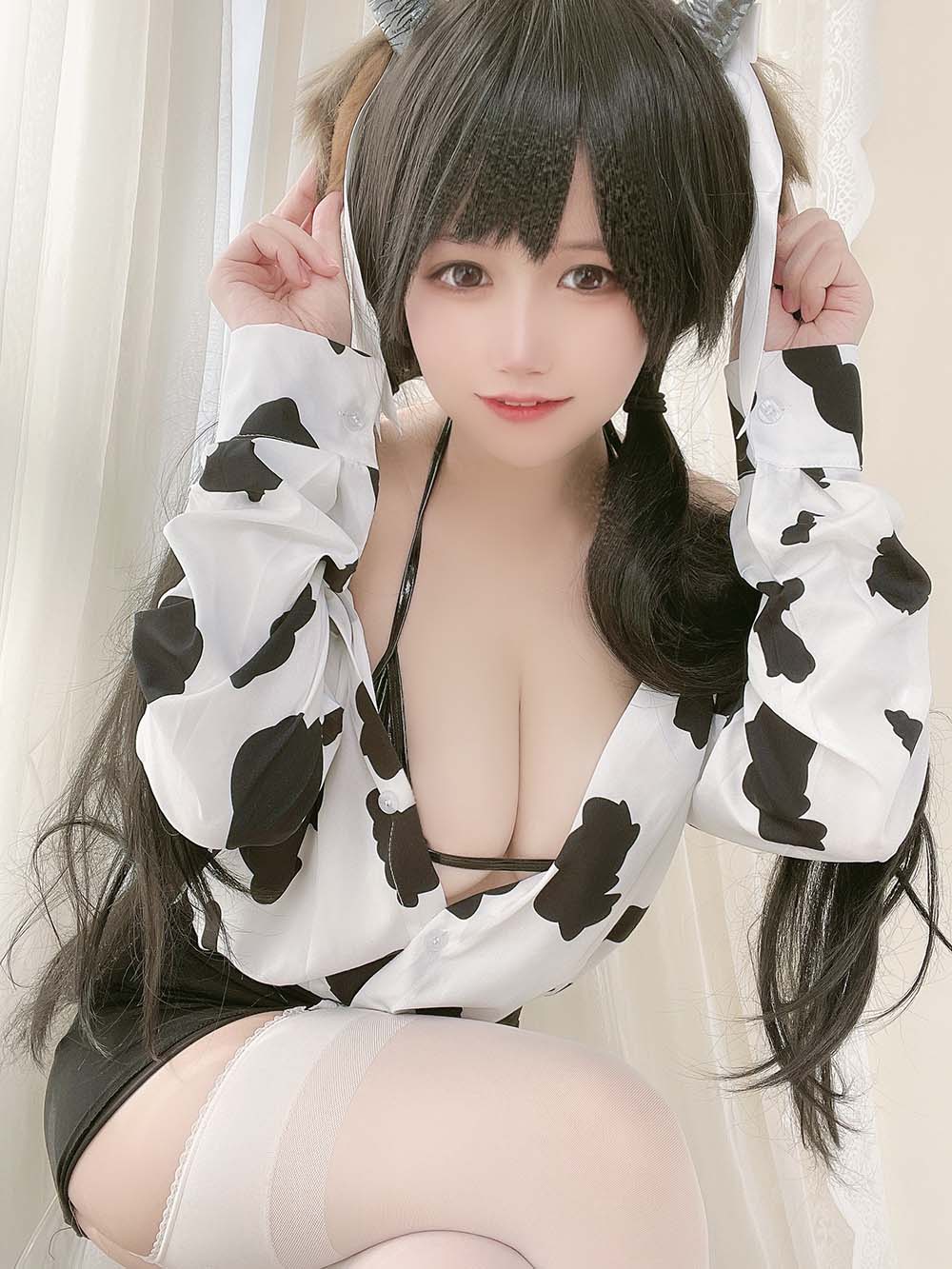 小仓千代w – 奶牛衬衣 Cosplay-第2张