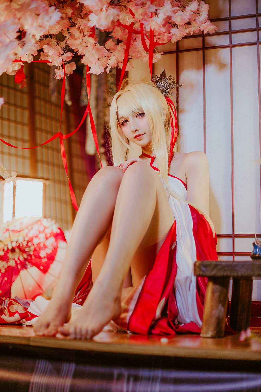 九曲Jean – 光荣新春和服 Cosplay-第2张