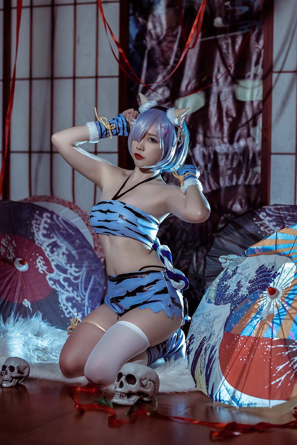 二佐Nisa – 蕾姆 夏日鬼衣 Cosplay-第1张
