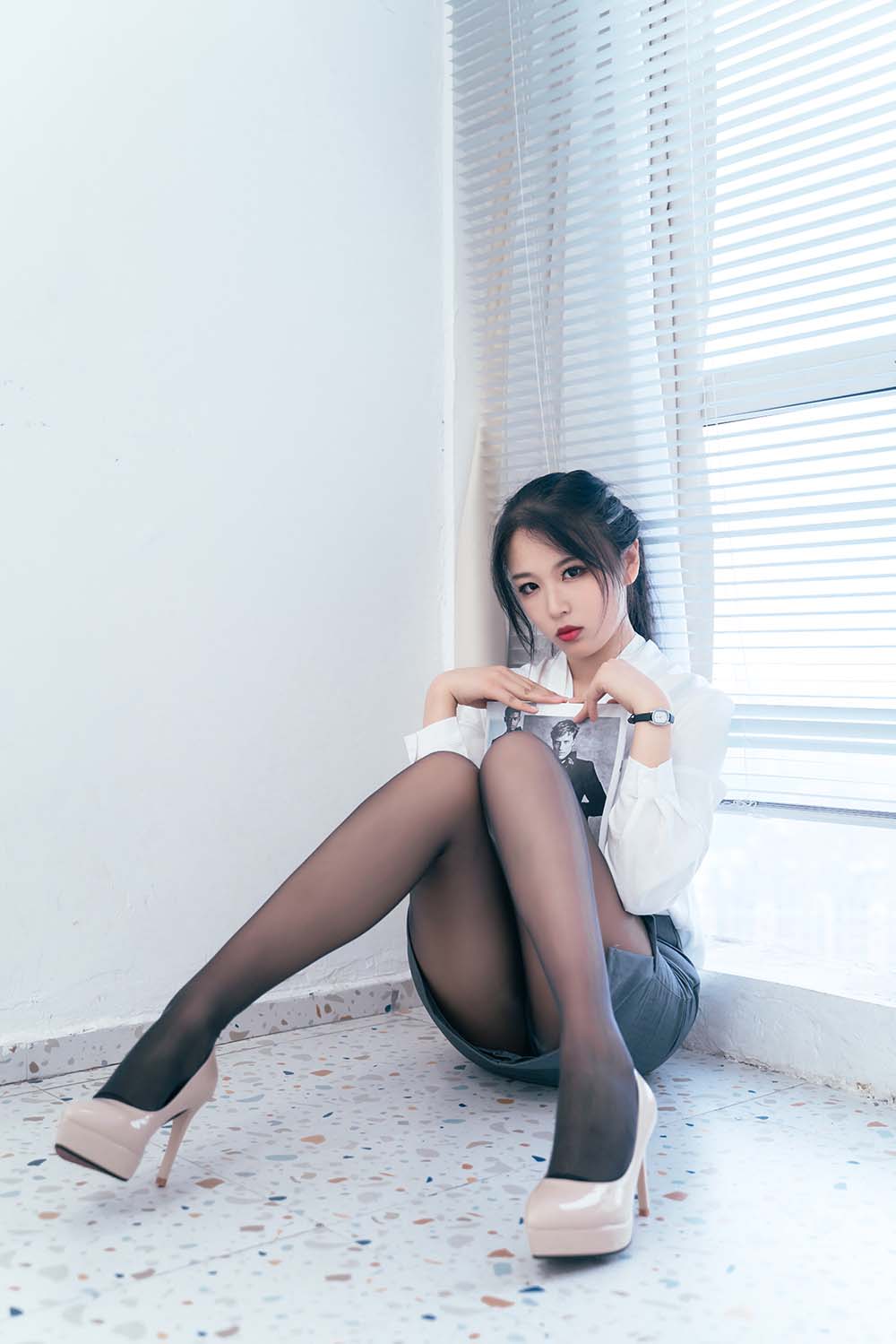 轩萧学姐 – OL私袜诱惑 Cosplay-第1张