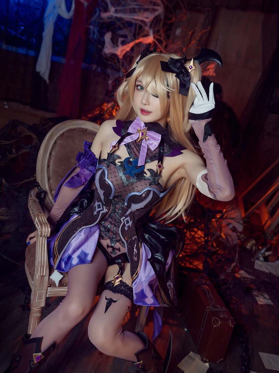 阿包也是兔娘 – 原神中二皇女 Cosplay-第2张