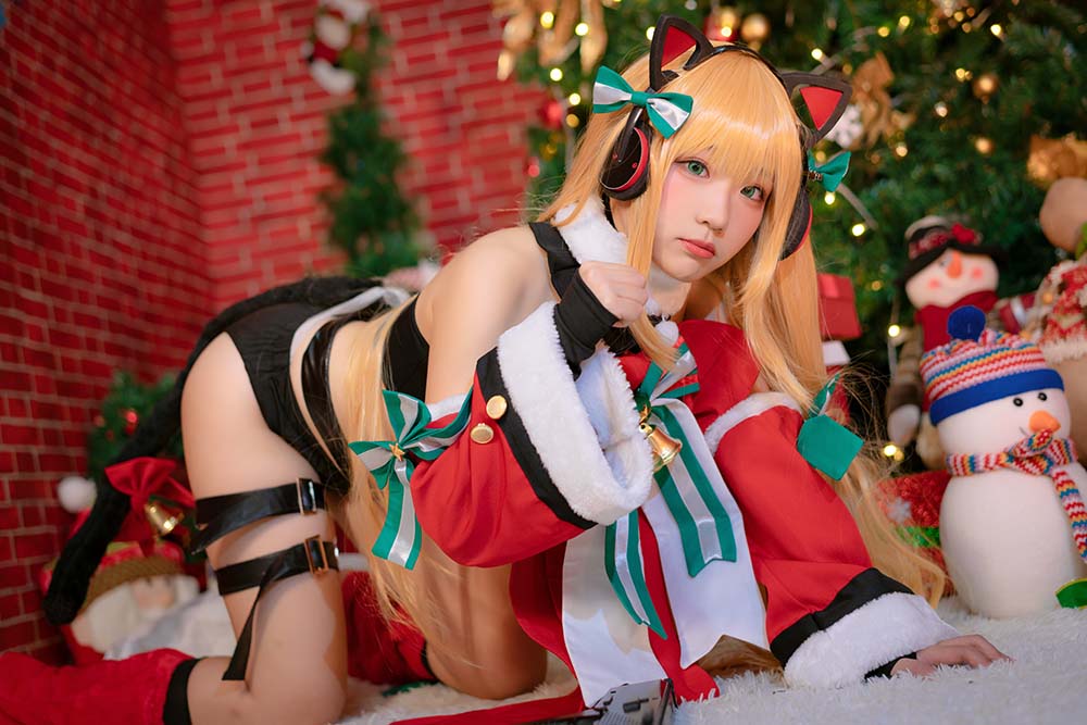 Mime弥美 – 少女前线 TMP 圣诞节 Cosplay-第1张