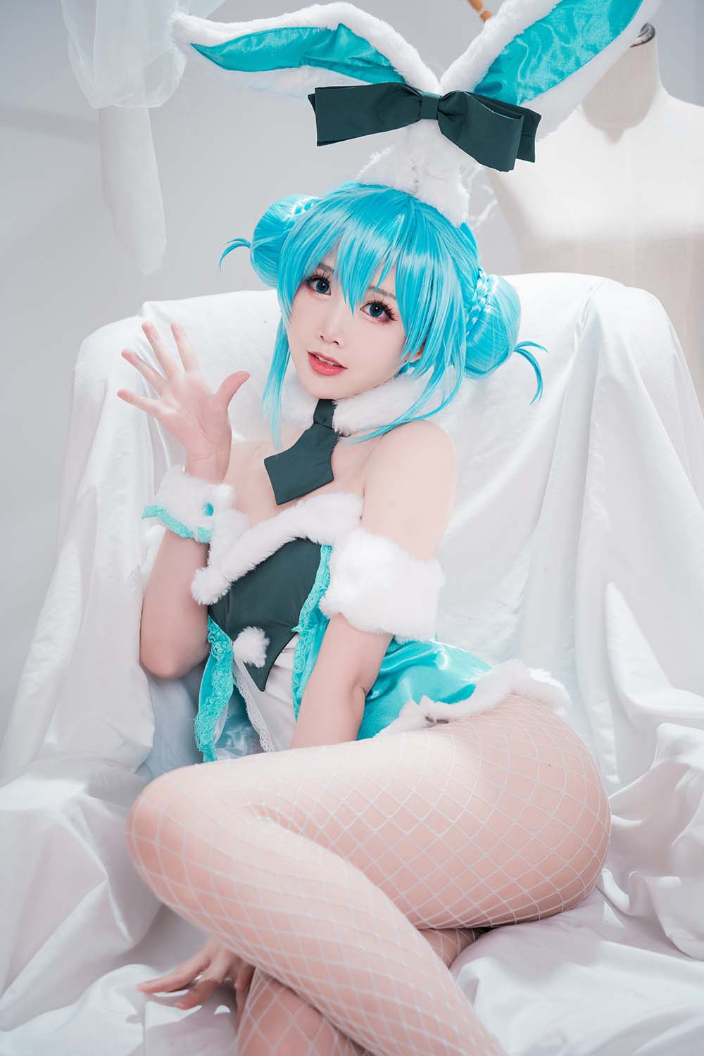 面饼仙儿 – 初音兔女郎 Cosplay-第2张