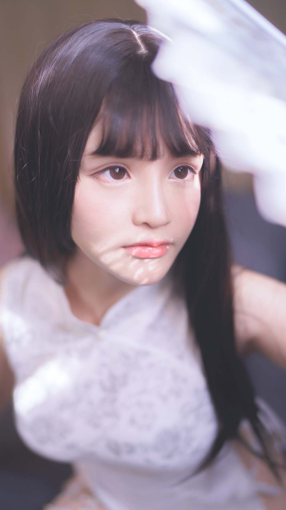 前羽_rr – 白丝旗袍 Cosplay-第1张