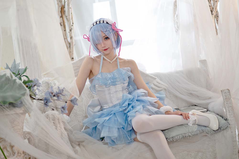 花柒Hana – 蕾姆天使 Cosplay-第2张