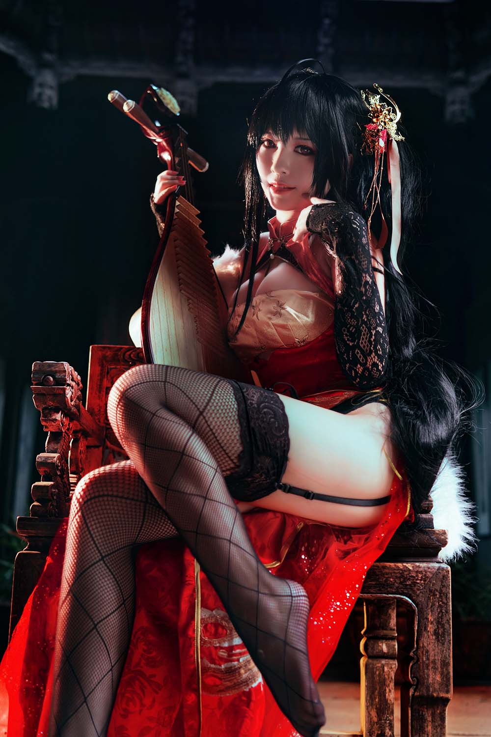 半半子 – 大凤旗袍 Cosplay-第1张