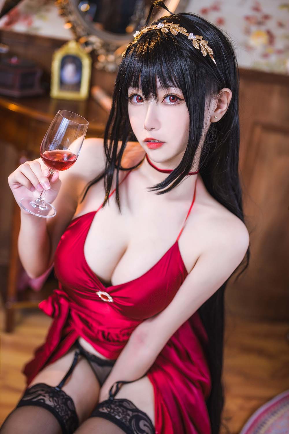 Momoko葵葵 – 大凤之礼服 Cosplay-第2张