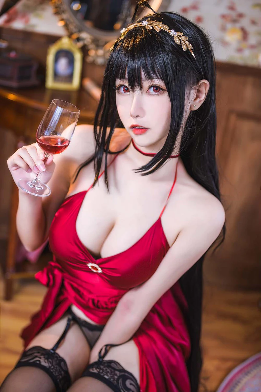 Momoko葵葵 – 大凤之礼服 Cosplay-第2张