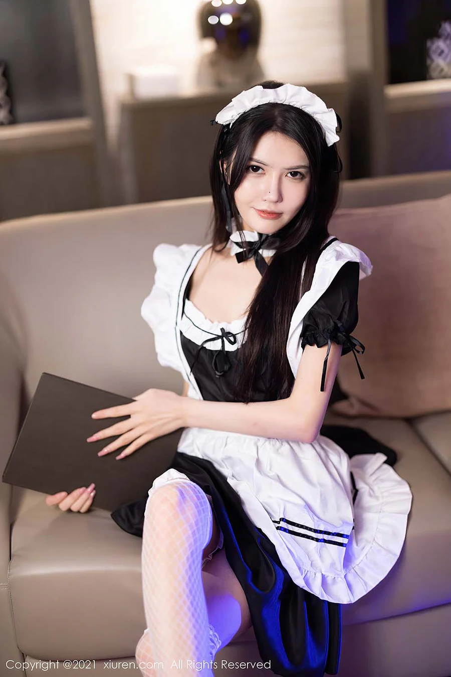 [Xiuren秀人网]2021.11.08 NO.4182 女仆装系列 媛媛酱belle Xiuren秀人网-第2张