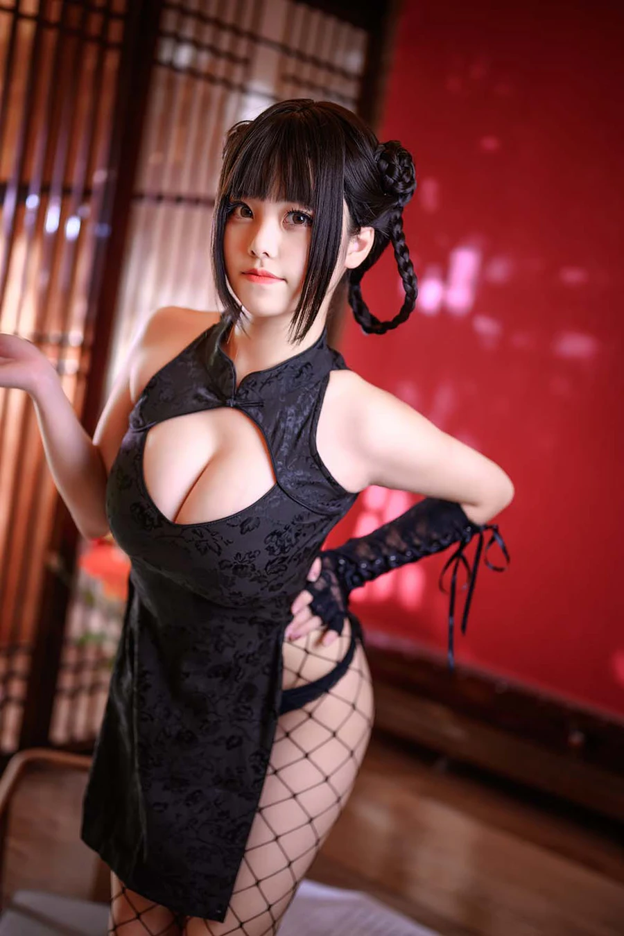 蜜汁猫裘 – 魔女旗袍 Cosplay-第2张