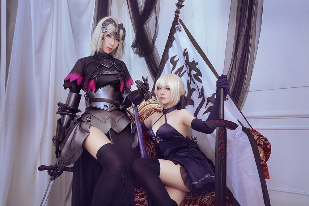 半半子&索索sophia – 黑贞1 Cosplay-第1张
