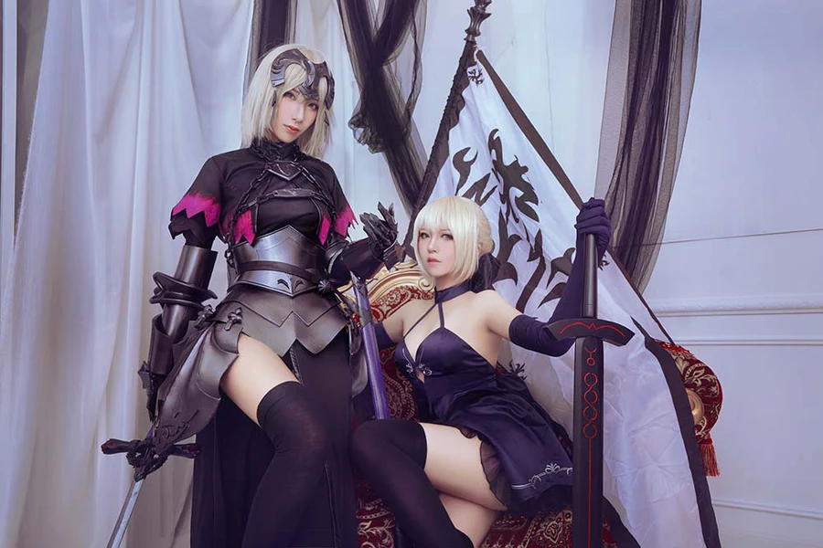 半半子&索索sophia – 黑贞1 Cosplay-第1张