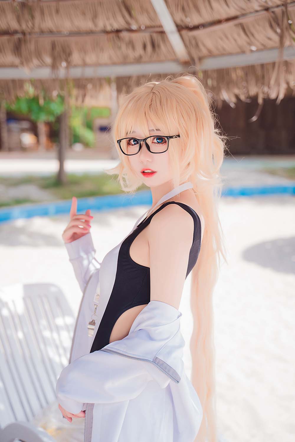 猫君君MaoJun – 贞德竞技泳装 Cosplay-第1张