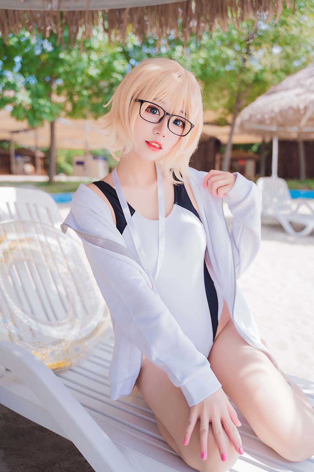 猫君君MaoJun – 贞德竞技泳装 Cosplay-第2张