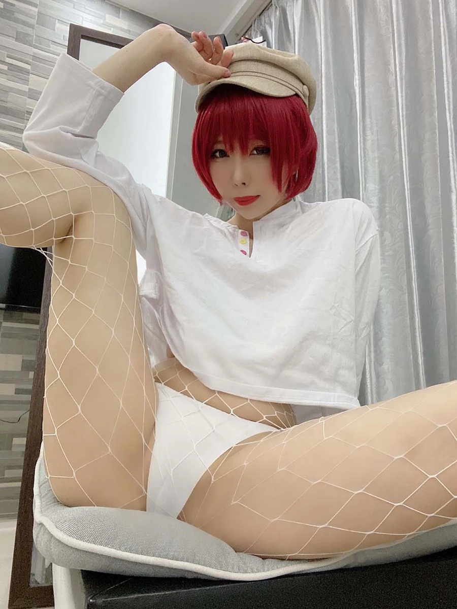 鹿野希 – 白色网袜 Cosplay-第2张
