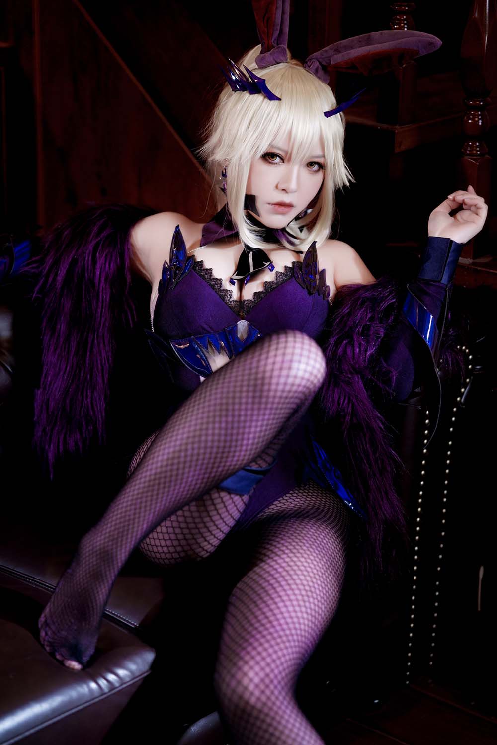 半半子 – LancerAlter Bunny Cosplay-第1张