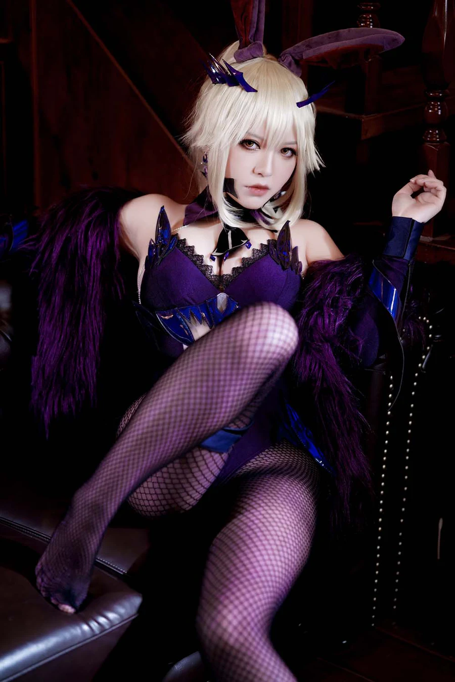 半半子 – LancerAlter Bunny Cosplay-第1张