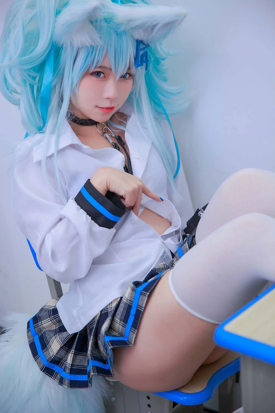 G44不会受伤 – 少女前线 PA15校服 Cosplay-第1张