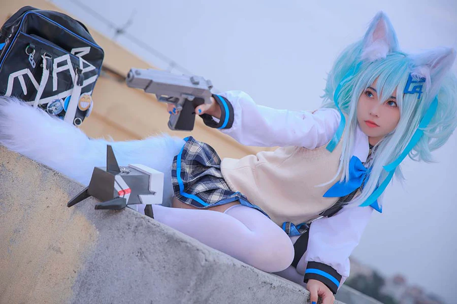 G44不会受伤 – 少女前线 PA15校服 Cosplay-第2张