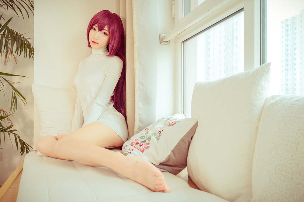 然理理 – 斯卡哈毛衣 Cosplay-第1张