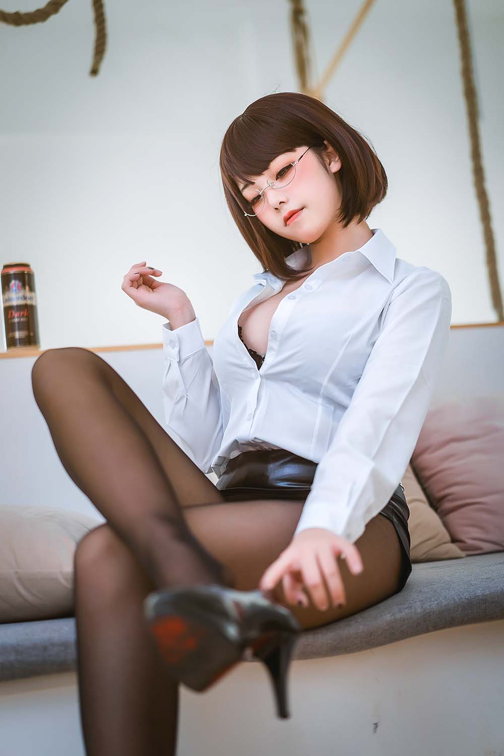 蜜汁猫裘 – 醉OL Cosplay-第2张