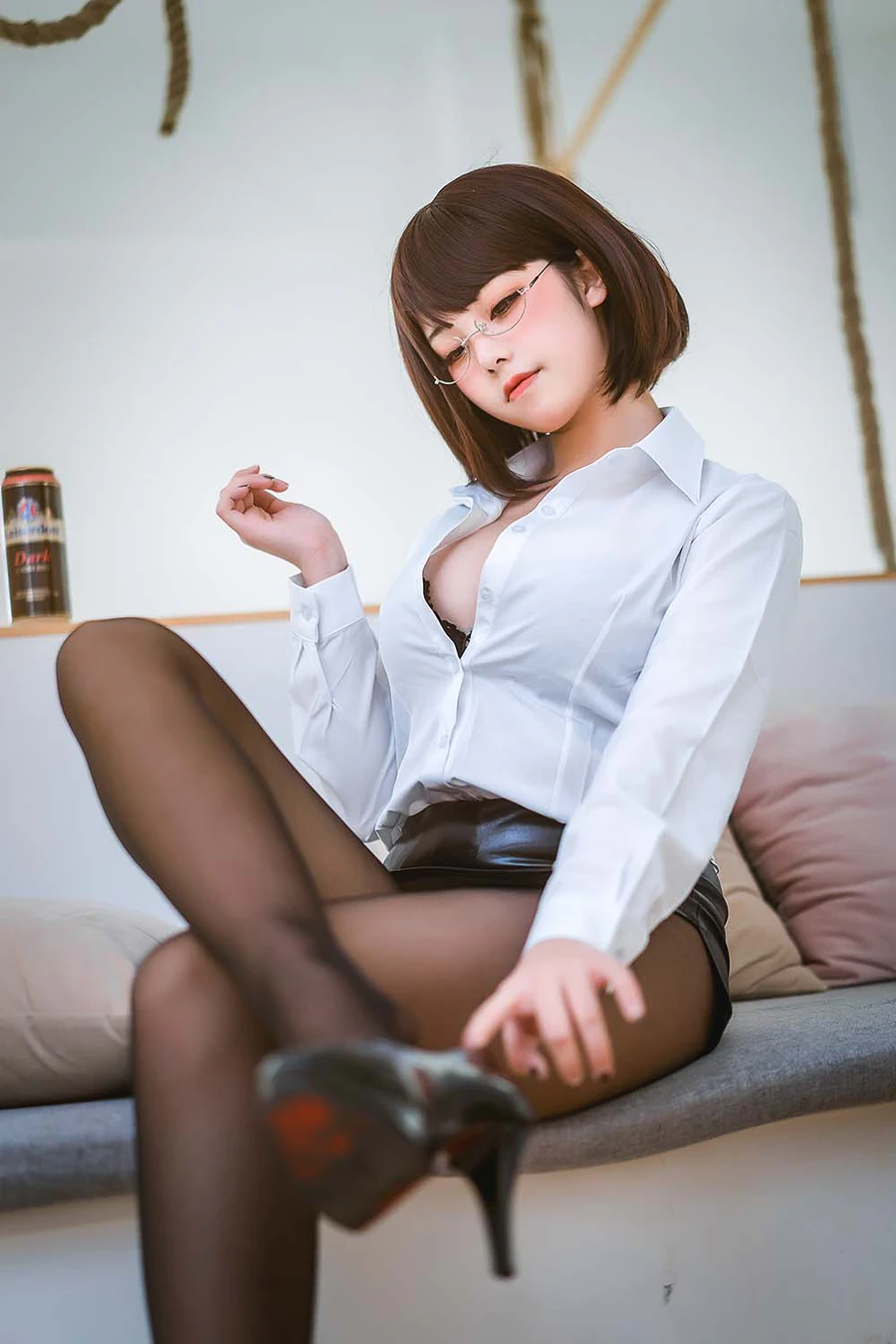 蜜汁猫裘 – 醉OL Cosplay-第2张