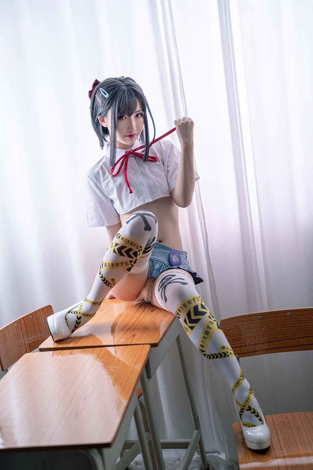 面饼仙儿 – 短校服胶带 Cosplay-第2张