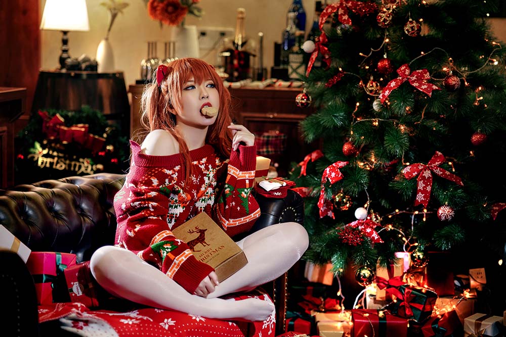 半半子 – 式波・ASUKA Christmas Cosplay-第1张