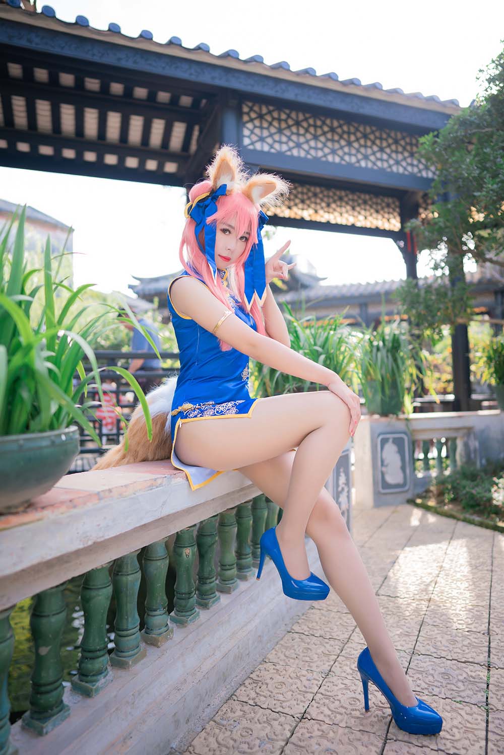 Money冷冷 – 玉藻前旗袍 Cosplay-第1张