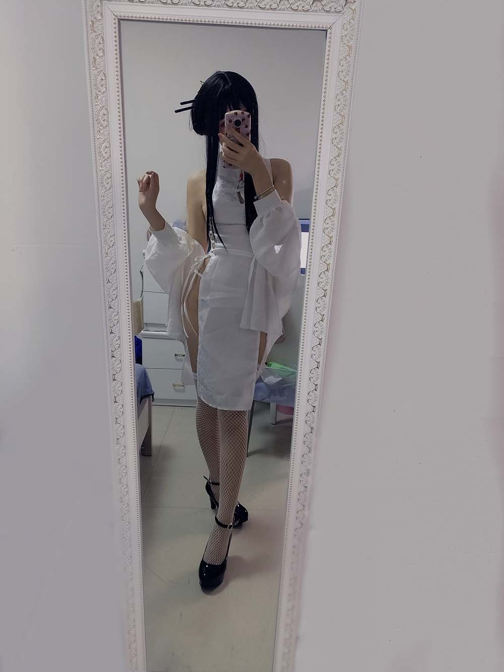 猫君君MaoJun – 绑带旗袍 Cosplay-第2张