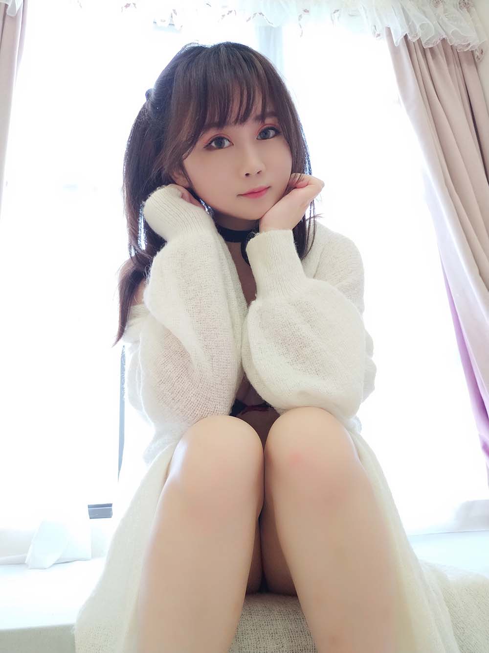 蜜桃少女是依酱呀 – 黑色情趣内衣 Cosplay-第2张