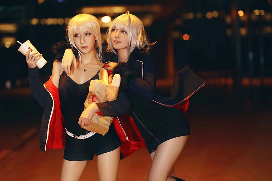 半半子 & 索索sophia – 黑贞2 Cosplay-第1张