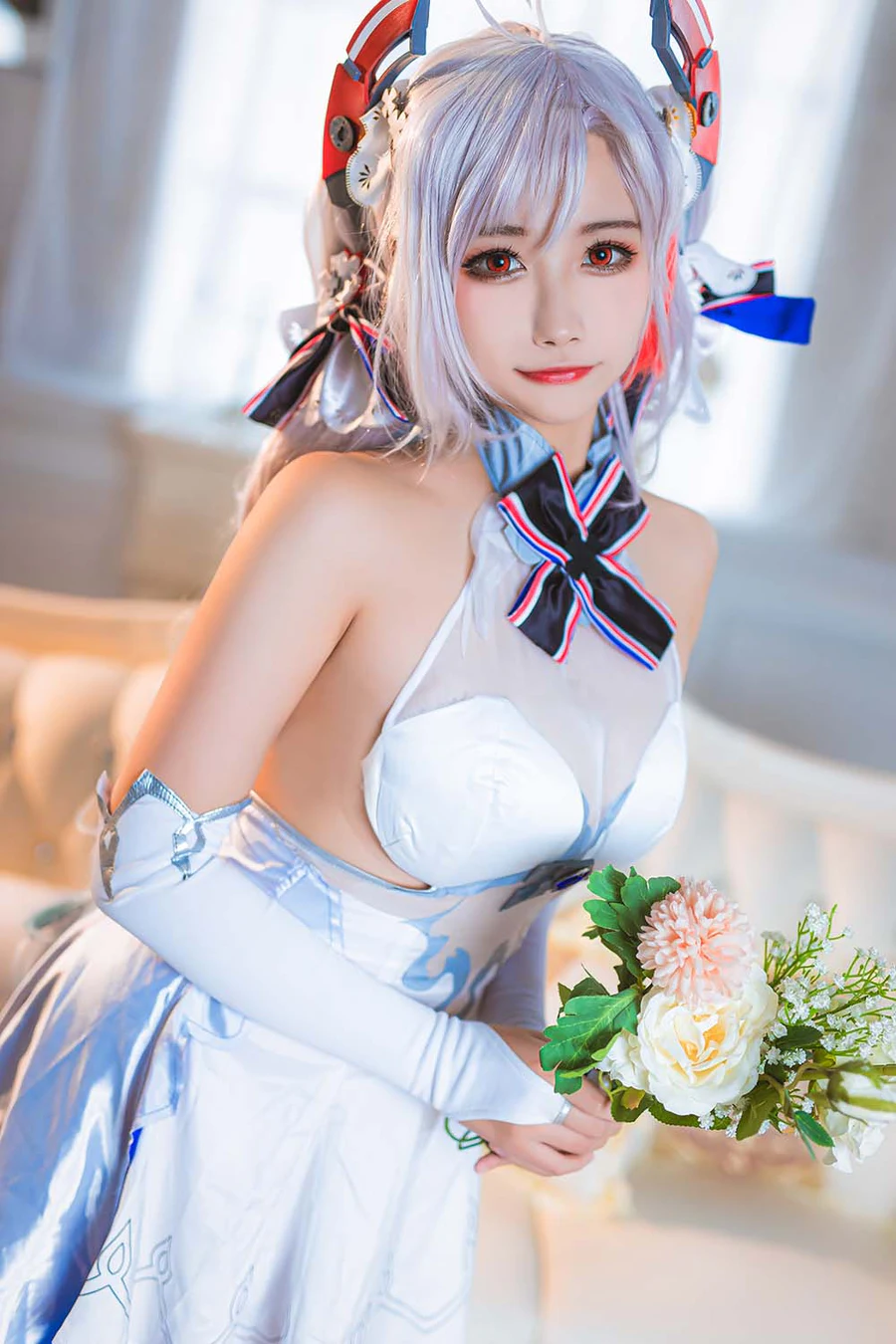 Momoko葵葵 – 欧根之花嫁 Cosplay-第1张