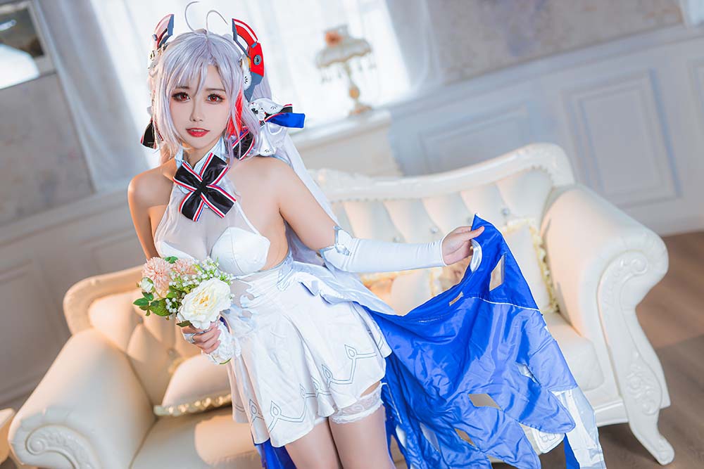 Momoko葵葵 – 欧根之花嫁 Cosplay-第2张