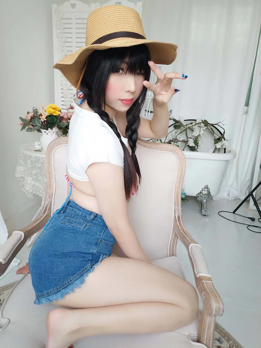 鹿野希 – 牛仔女郎 Cosplay-第1张