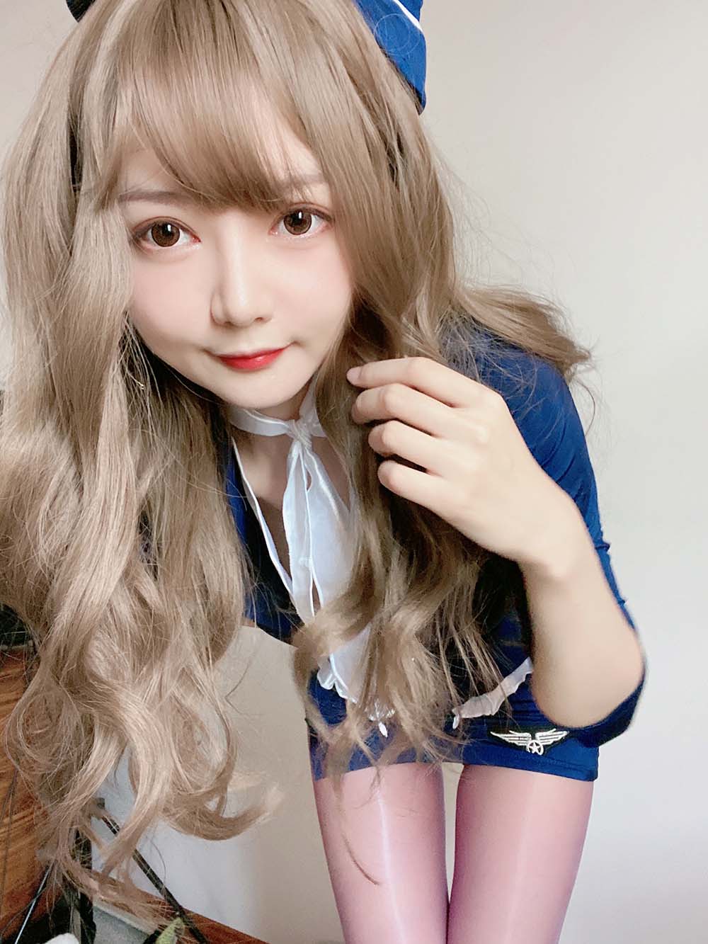 51酱 – 蓝色制服装 Cosplay-第1张