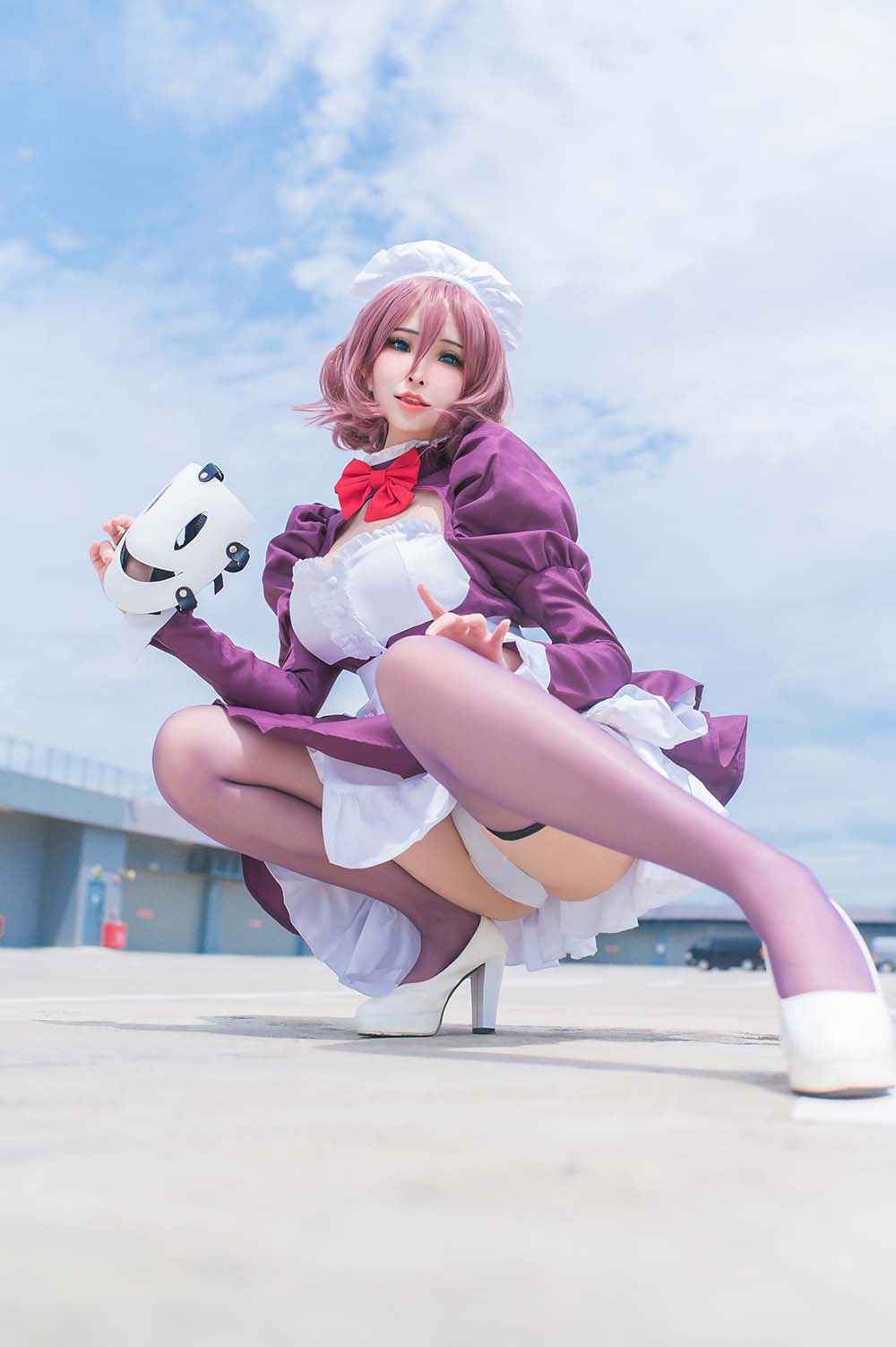 花リリ(Plant Lily) – Maid Mask Cosplay-第1张