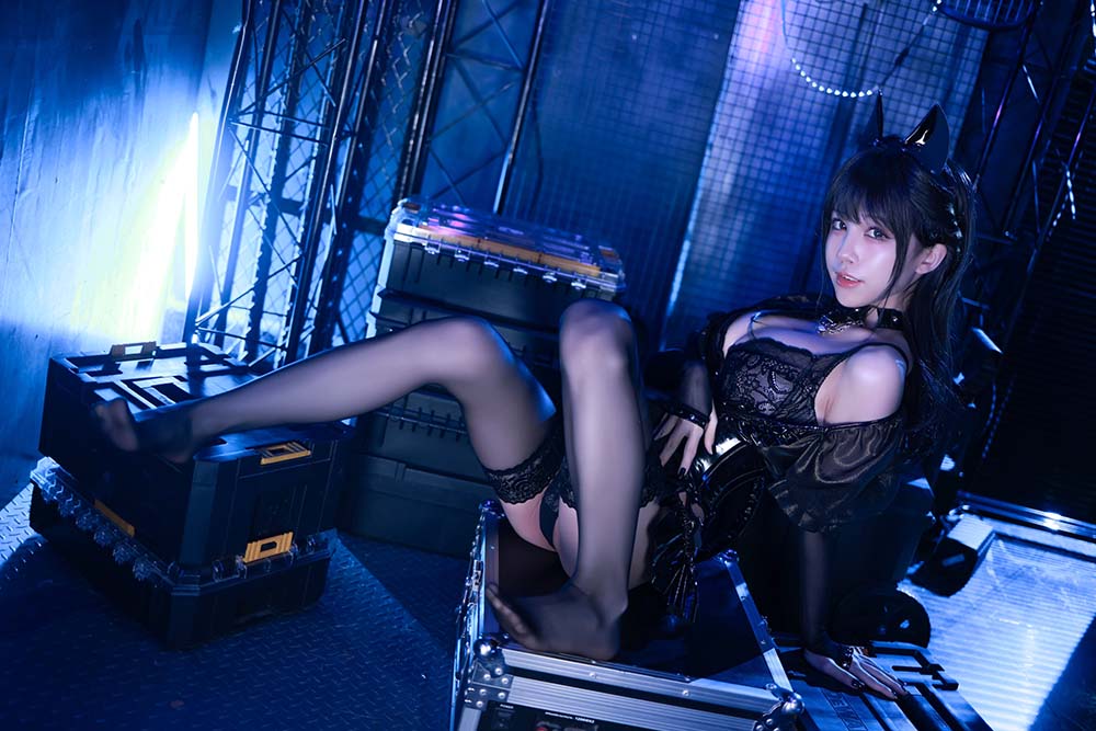 水淼aqua – 猫咪女郎-黑色猫猫 Cosplay-第1张