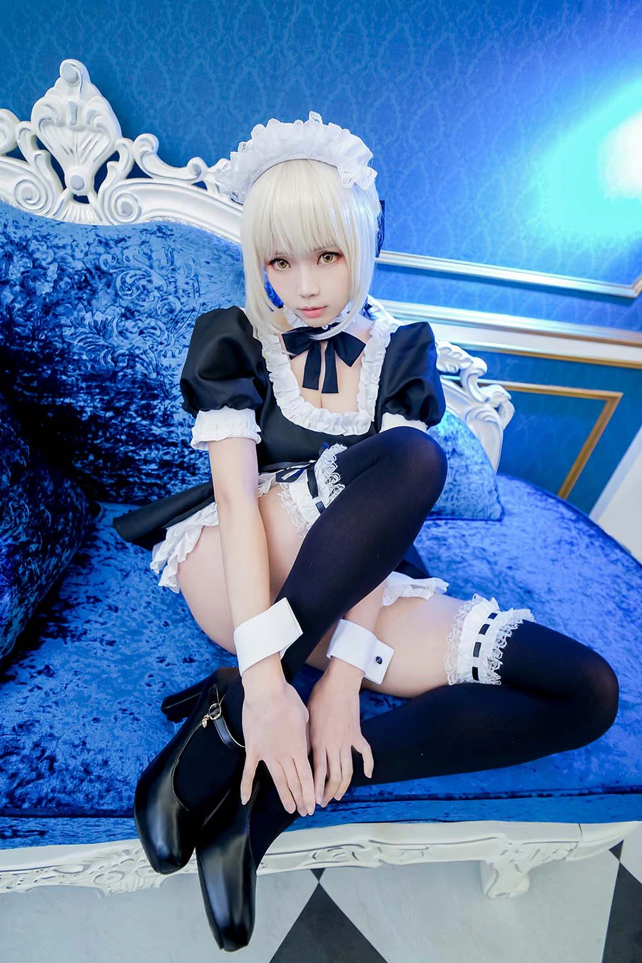Ely_eee(ElyEE子) – saber女仆 Cosplay-第1张