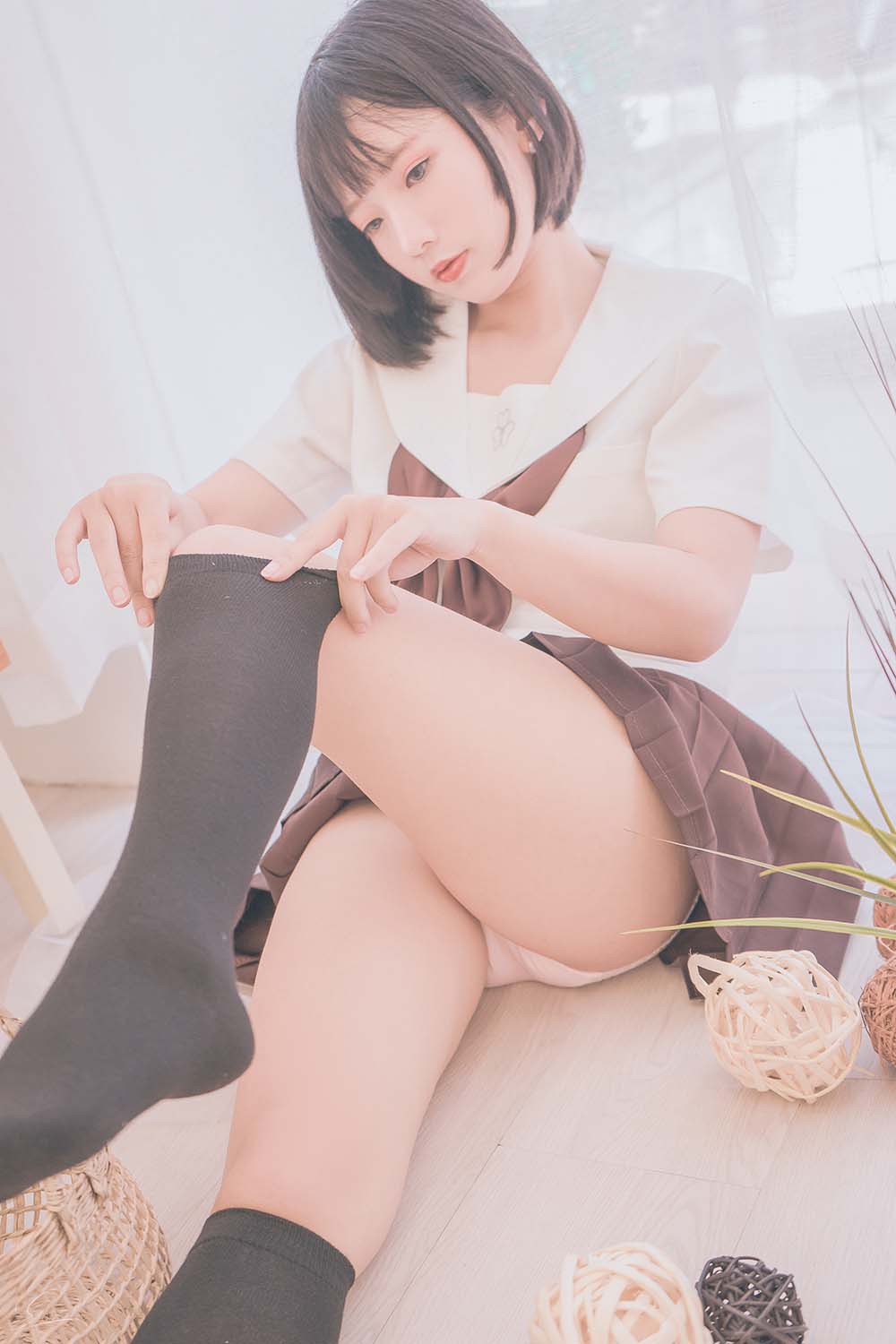 Messie Huang写真 – Birthday Seifuku Cosplay-第1张