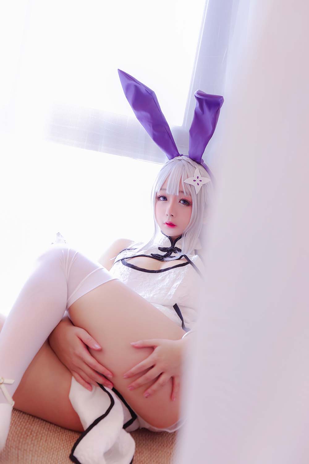 日奈娇 – 白旗袍 Cosplay-第1张