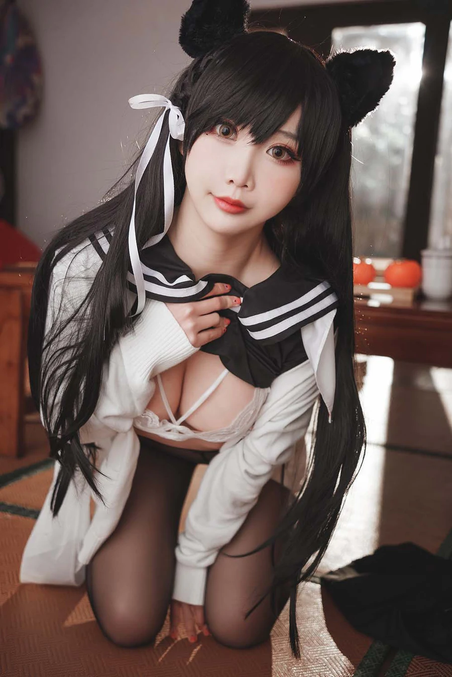 面饼仙儿 – 爱宕JK2 Cosplay-第2张