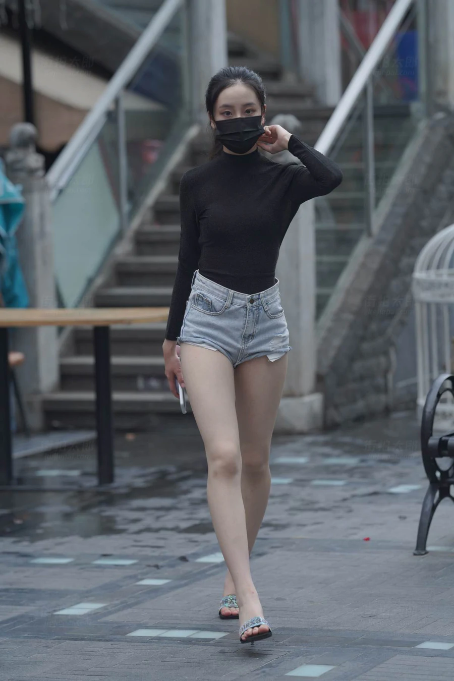 精选街拍作品 NO.3601 牛仔热裤美女 街拍-第1张