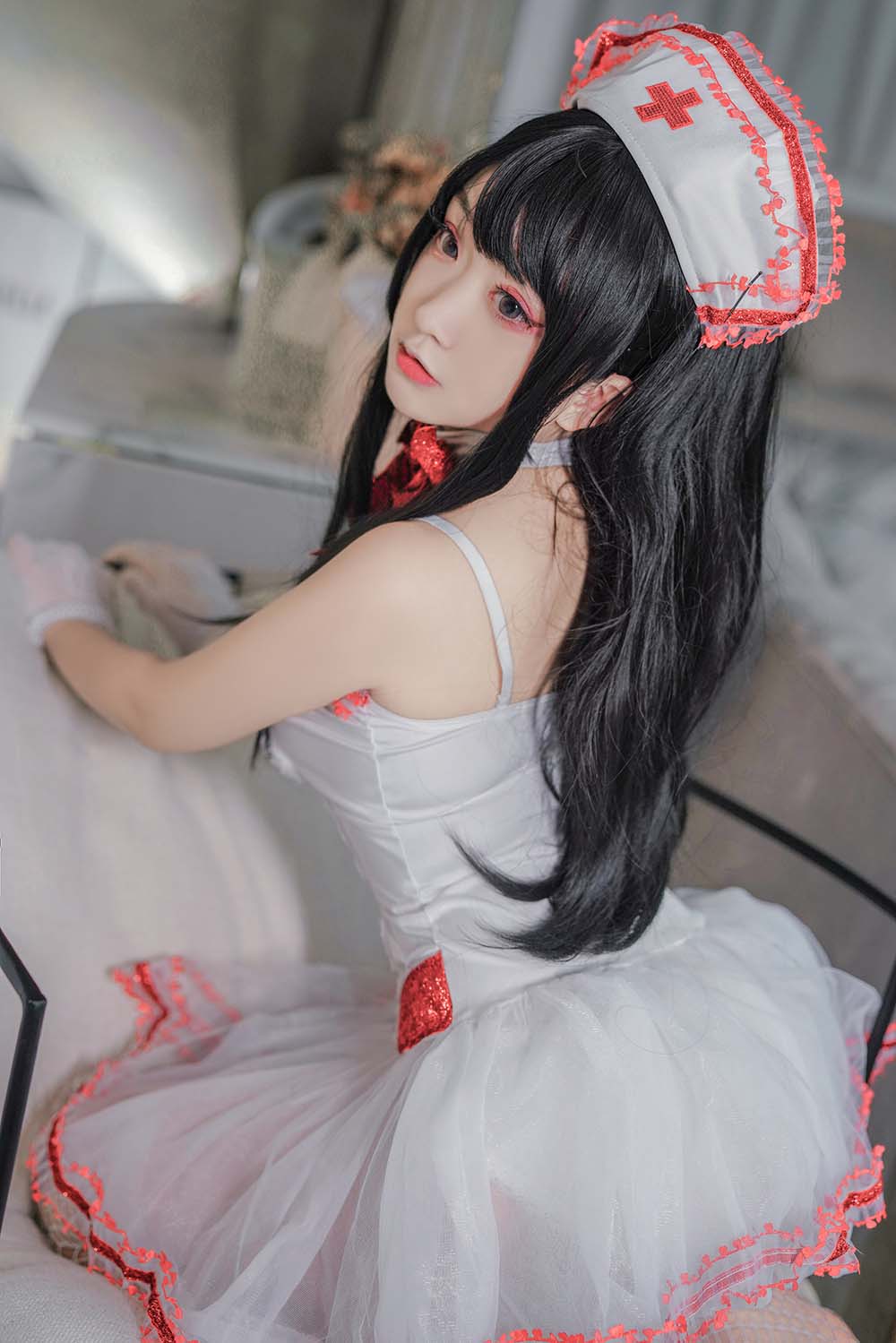 恩田直幸 – 蕾丝护士 Cosplay-第1张