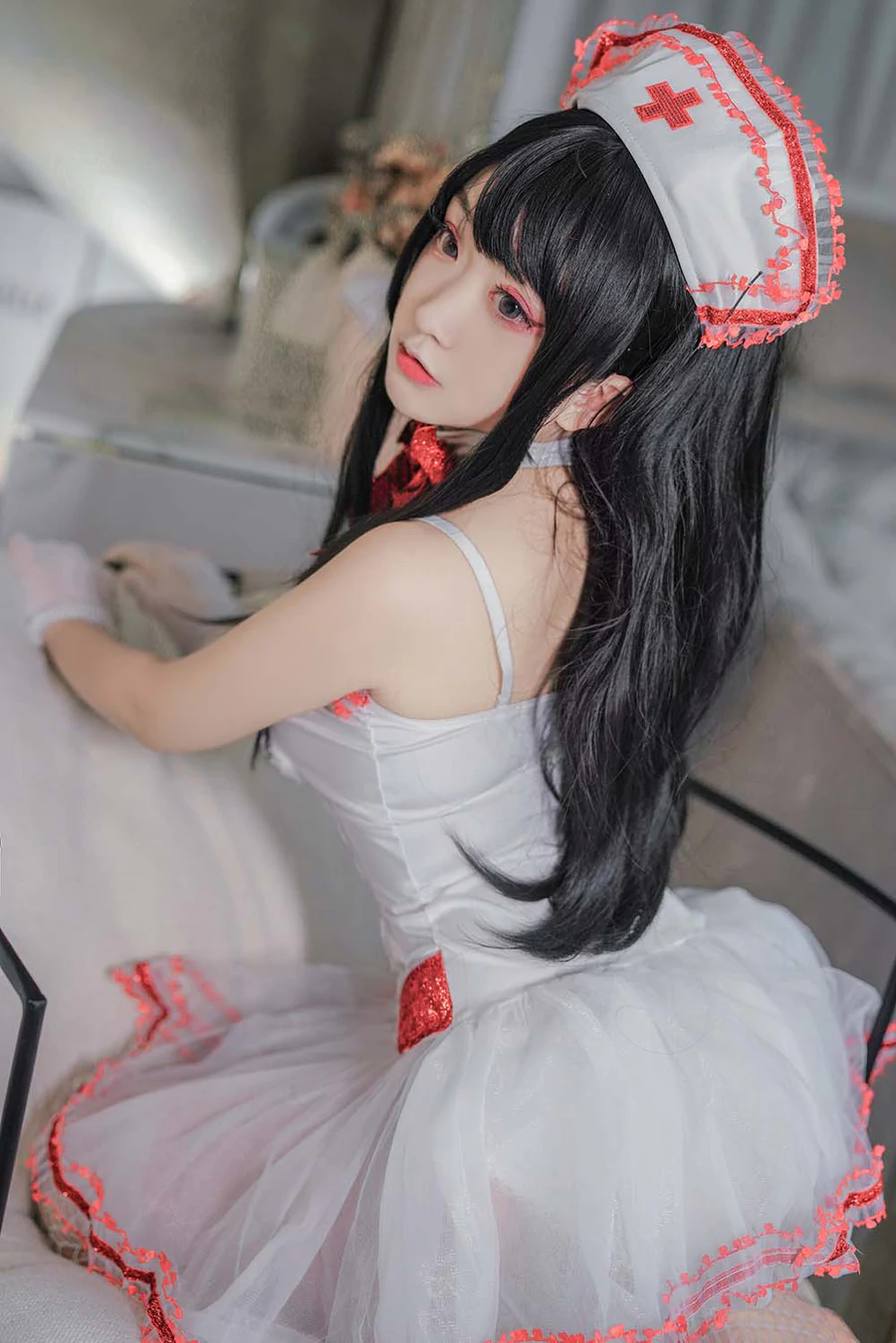 恩田直幸 – 蕾丝护士 Cosplay-第1张