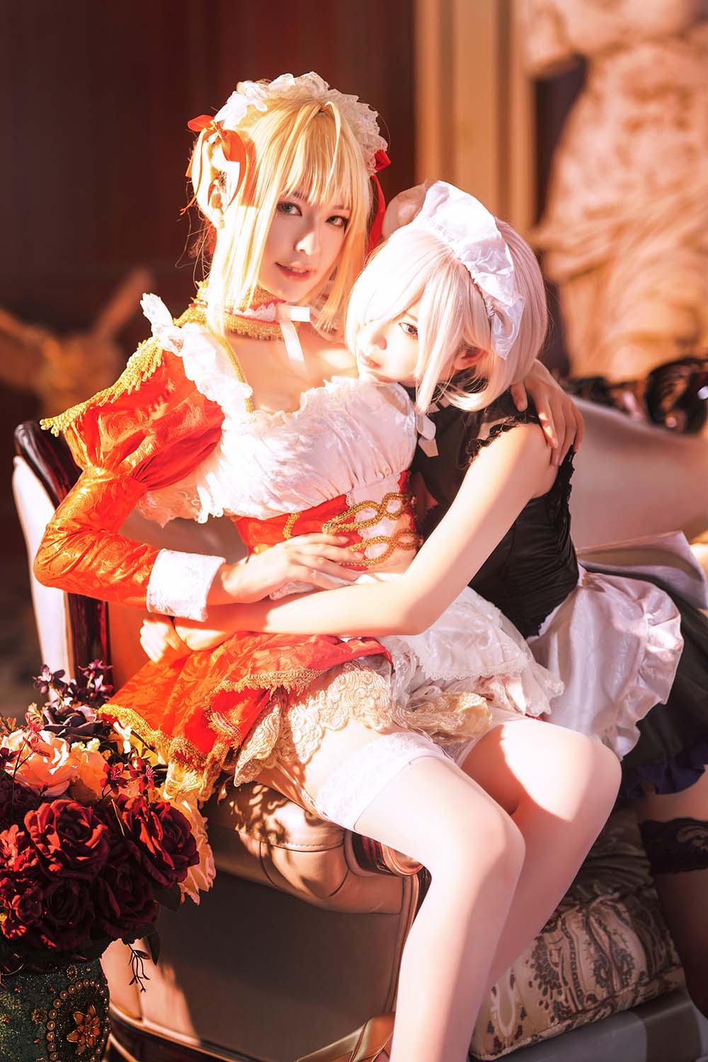 面饼仙儿 & 半半子 – Claudius x Kyrielight Maid Cosplay-第2张